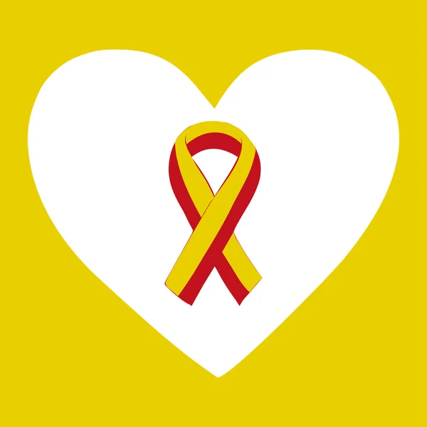 World Hepatit Day 28 juli gult rött band. — Stock vektor
