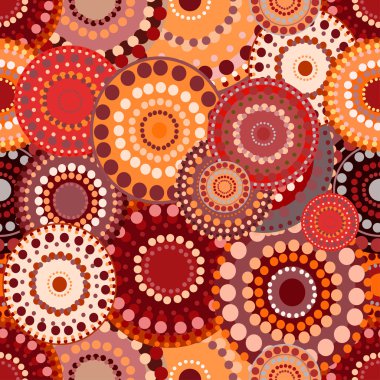 CI retro desenle kesintisiz canlı renkli kırmızı turuncu boyalı