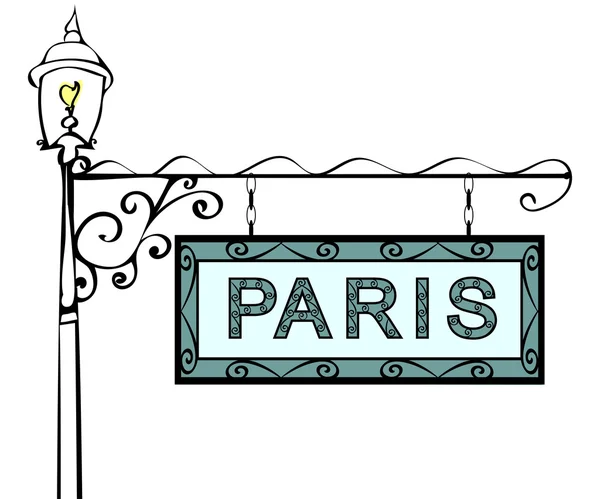 Paryż retro vintage wskaźnik latarni. — Wektor stockowy