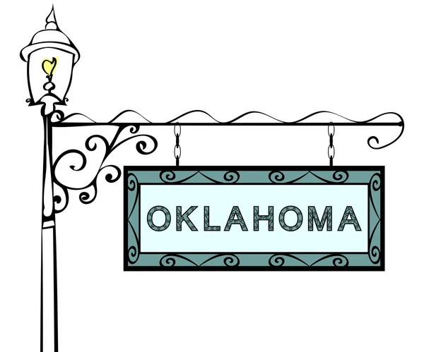 Poste de luz retro Oklahoma . — Archivo Imágenes Vectoriales