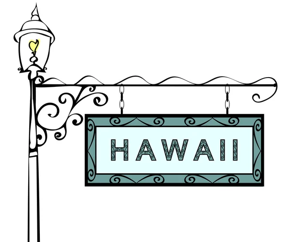 Hawai puntero retro poste de luz . — Archivo Imágenes Vectoriales
