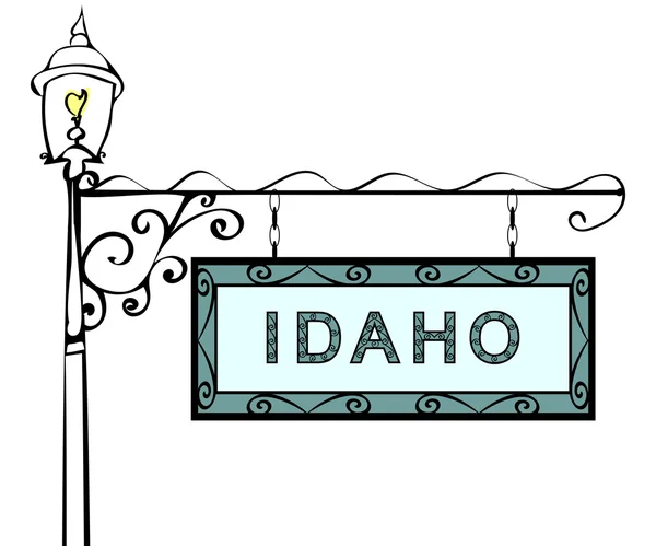 Idaho retro Zeiger Laternenpfahl. — Stockvektor