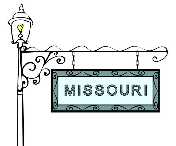 Lampadaire Missouri rétro . — Image vectorielle