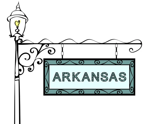 Lampadaire Arkansas rétro pointeur . — Image vectorielle