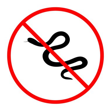 Dur işareti tehlikesi. Siluet yılanı dikkatli imzala.