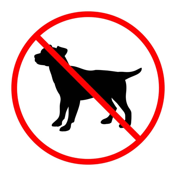 Stop no dogs allowed. Sign walking of dogs is forbidden. — Stock Vector