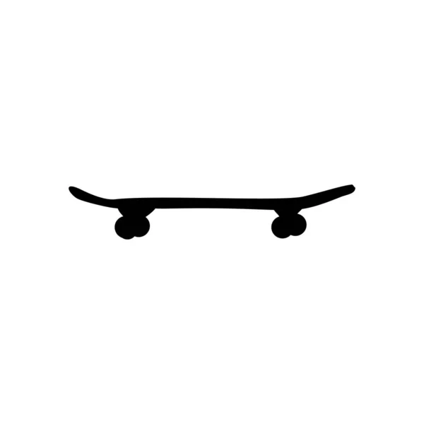 Silhouet image van skateboard voor extreme sport — Stockvector