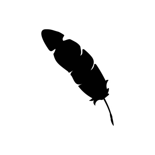 Piuma immagine silhouette. Icona pennino. — Vettoriale Stock