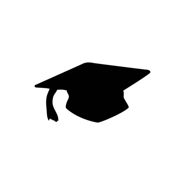 Silhueta estudante tradicional graduação cobertura para a cabeça —  Vetores de Stock