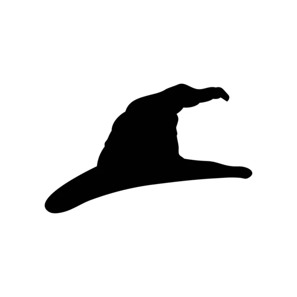 Chapeau sorcier de sorcier de chapeau magique de silhouette — Image vectorielle