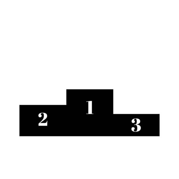 Podio piedistallo sagoma con numeri — Vettoriale Stock