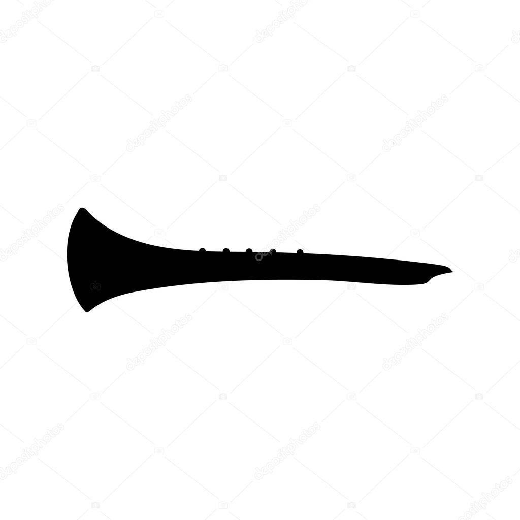 Silhouette image musical instrument pipe