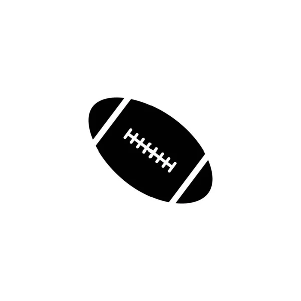 Bola de futebol americano silhueta. Símbolo desportivo — Vetor de Stock