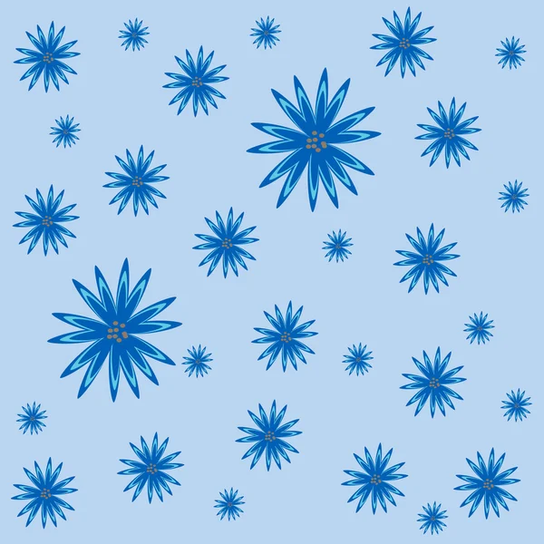 Floral azul cornflowers natureza abstrato fundo — Vetor de Stock