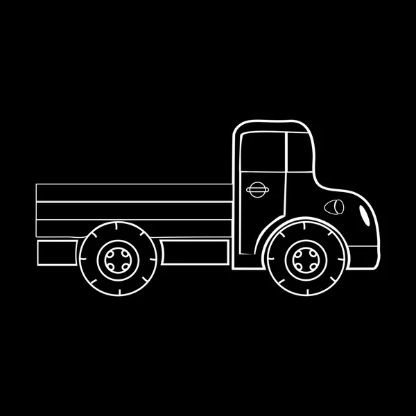 Pickup mit offener Karosserie — Stockvektor