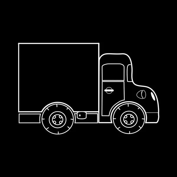 Mini truck for transportation of small loads — Stock Vector