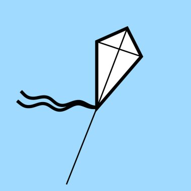 Uçurtma siluet simge simge oyuncak çocukluk