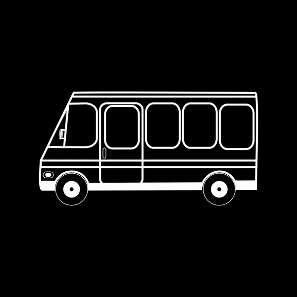 Bus urban transport mini — Stock Vector