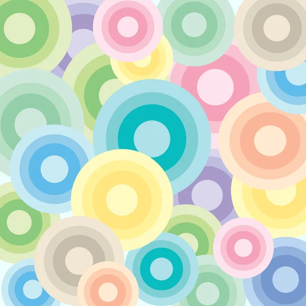 Helle Kreise aus Pastellfarben — Stockvektor