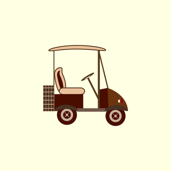 Golf coche color vehículo eléctrico — Vector de stock