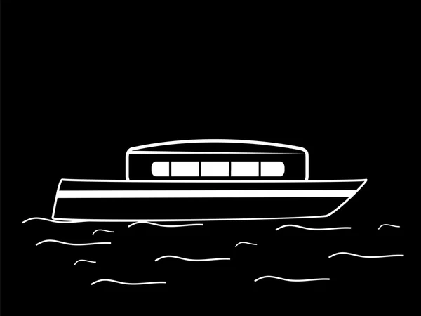 Water white black boat