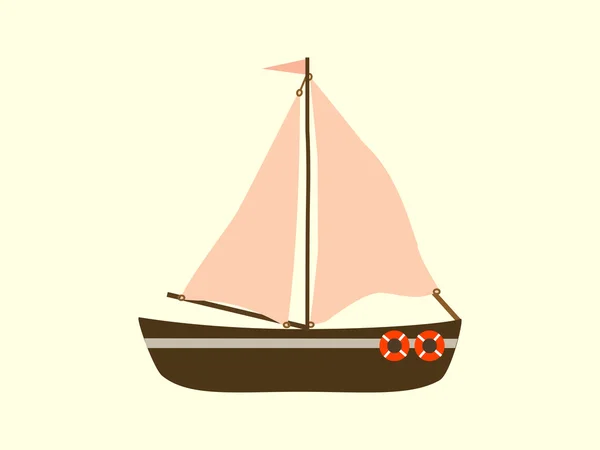 セーリング ヨットの海上輸送 — ストックベクタ