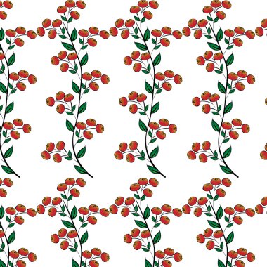 Doğal sorunsuz arka plan dalları kırmızı çilek