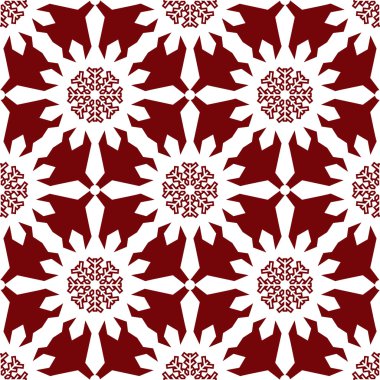 Beyaz Noel kırmızı kar taneleri seamless modeli