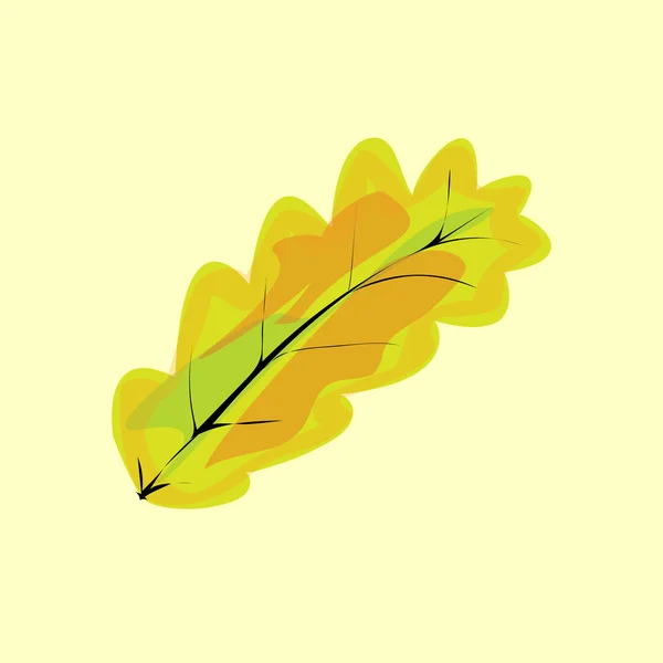 Podzimní dubový list — Stockový vektor