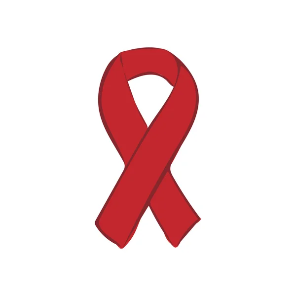 Giornata mondiale dell'AIDS nastro rosso — Vettoriale Stock