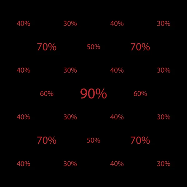 Venerdì nero modello senza soluzione di continuità di sconto per cento di vendita — Vettoriale Stock