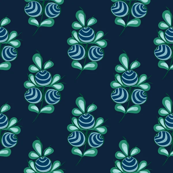 블루 딸기 원활한 패턴 사진 자연 배경 — 스톡 벡터