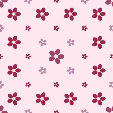 Kırmızı çiçekler romantik vintage seamless modeli