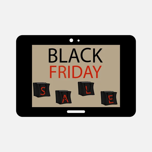 Black Friday Tablet Verkauf Gadgets — Stockvektor