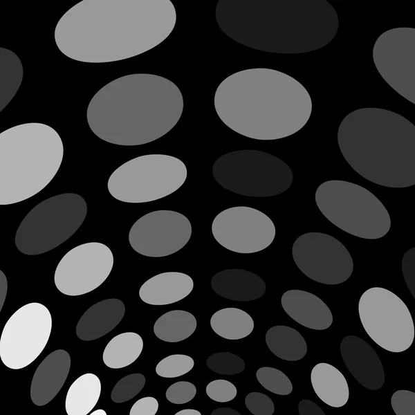 Preto e cinza círculos fundo abstrato — Vetor de Stock