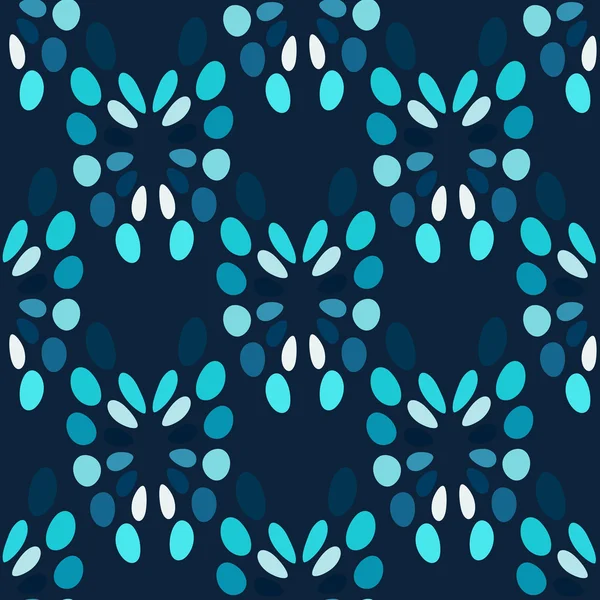 Cercles bleus motif abstrait sans couture — Image vectorielle