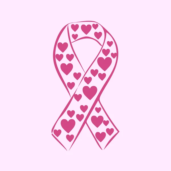 Rosa bandet National Bröstcancermedvetenhetmånad — Stock vektor