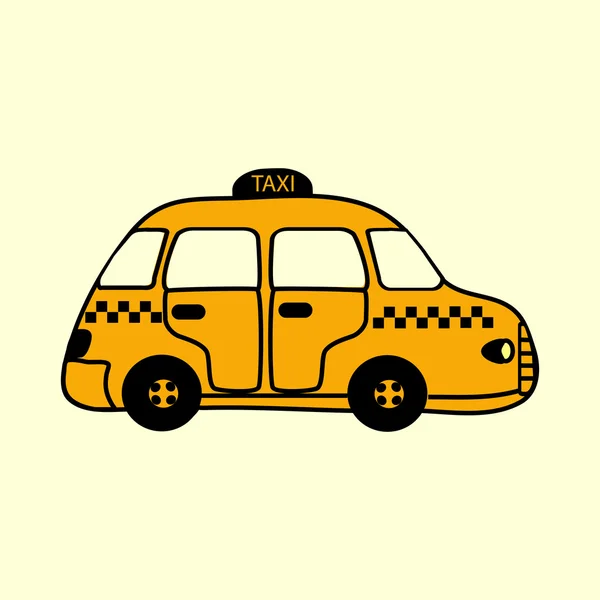 Gul bil taxi — Stock vektor