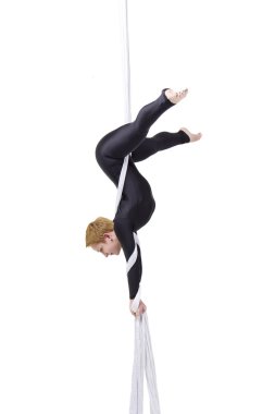 Hava ipek ile dans kadın