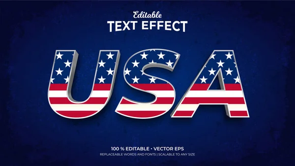 Text Effects United States America Text Effect Suitable Any Business — Stockový vektor