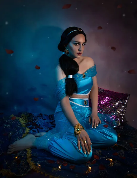 Mooie Prinses Close Kunst Foto Jasmijn Prinses Cosplay — Stockfoto