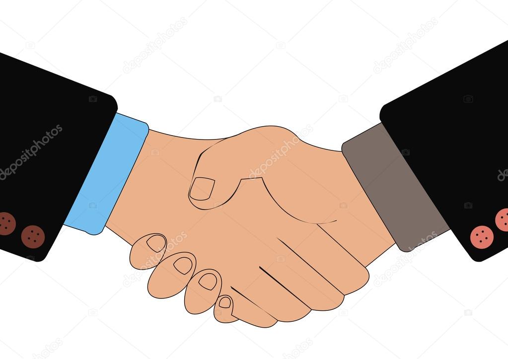 Handshake of business people as a result of transaction
