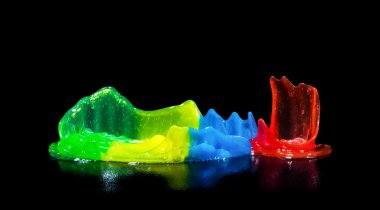 Renkli Boya Sıçraması - Slime - Glibber