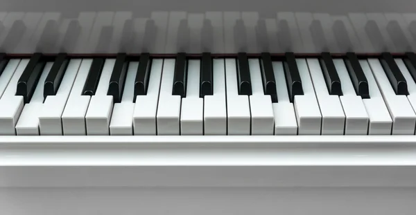 Клавиатура фортепиано с нажатыми клавишами — стоковое фото