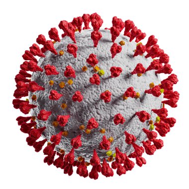 Coronavirus - Covid19, virüs konsepti. 3 boyutlu koronavirüs. 3B Görüntü