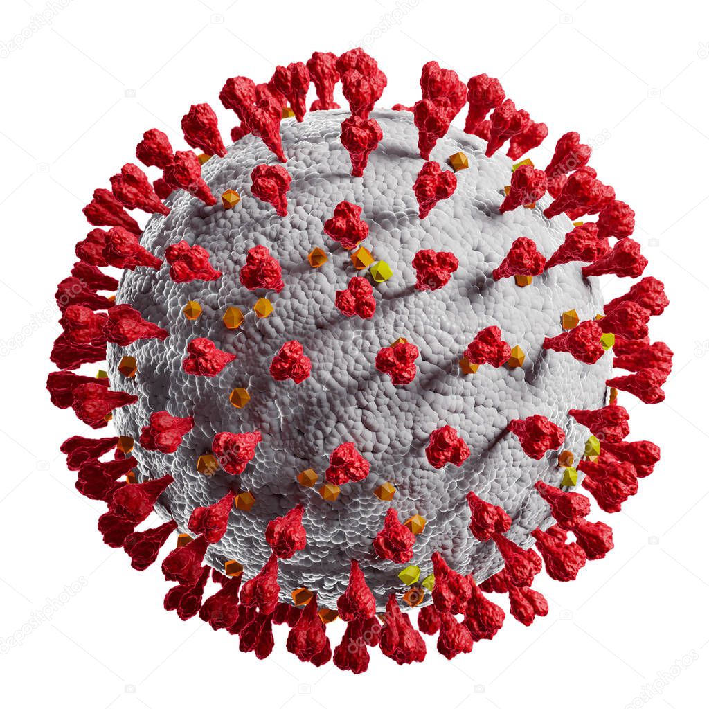 Coronavirus - Covid19, virus concept. 3D Rendering of coronavirus. 3D Illustration