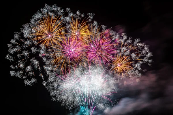 Colorful Fireworks Closeup — Stock Photo, Image