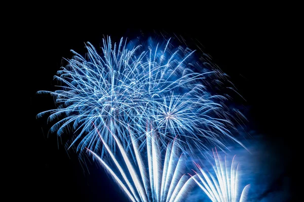 Blue Fireworks Explosion — Stock Photo, Image