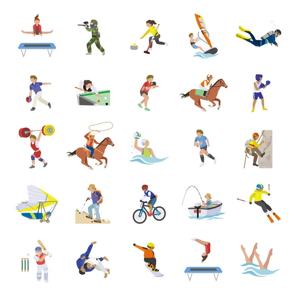 Sports II color vector icons — Stock Vector