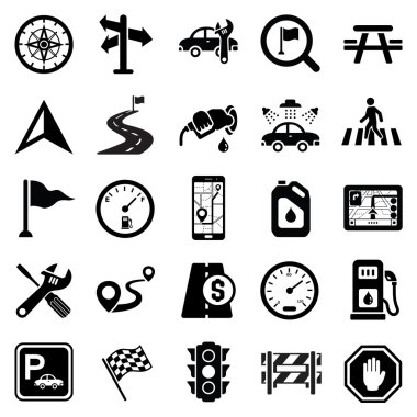 Yol ve hareket vektör simgeleri